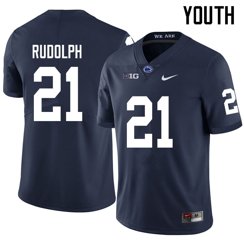 Youth #21 Tyler Rudolph Penn State Nittany Lions College Football Jerseys Sale-Navy